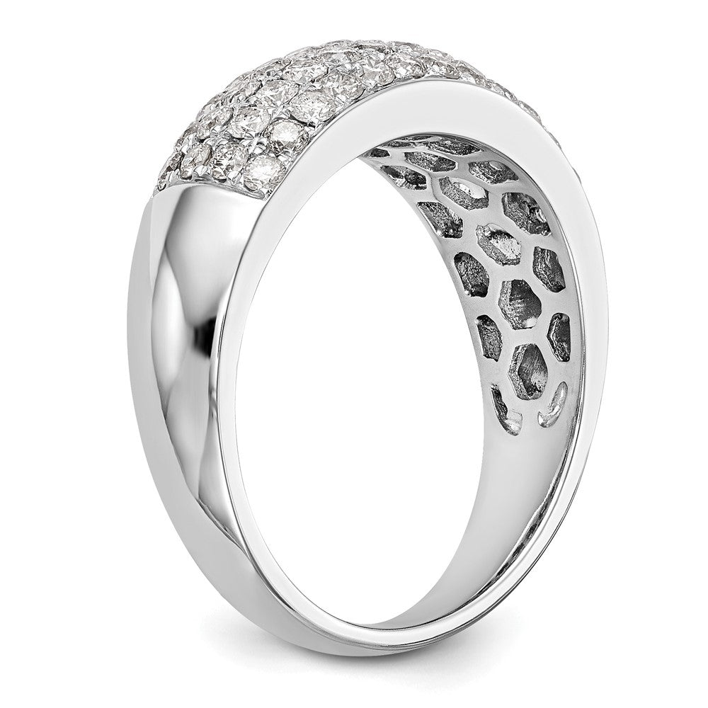 0.97ct. CZ Solid Real 14K White Gold Wedding Band Ring