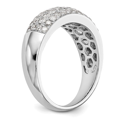 0.97ct. CZ Solid Real 14K White Gold Wedding Band Ring