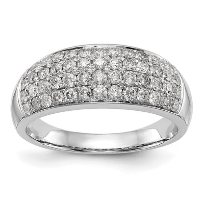 0.97ct. CZ Solid Real 14K White Gold Wedding Band Ring