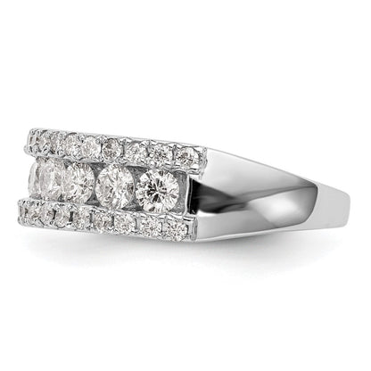 1.50ct. CZ Solid Real 14K White Gold Wedding Band Ring