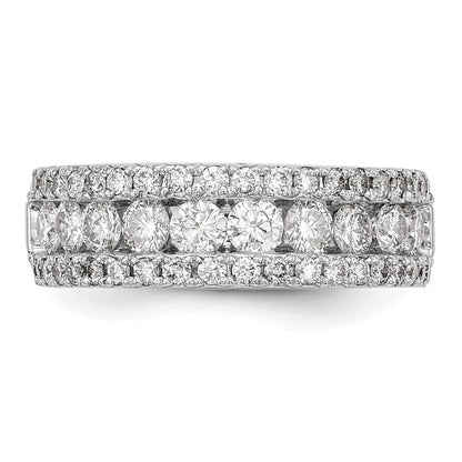 14K White Gold 1.5 Carat Complete Diamond Band