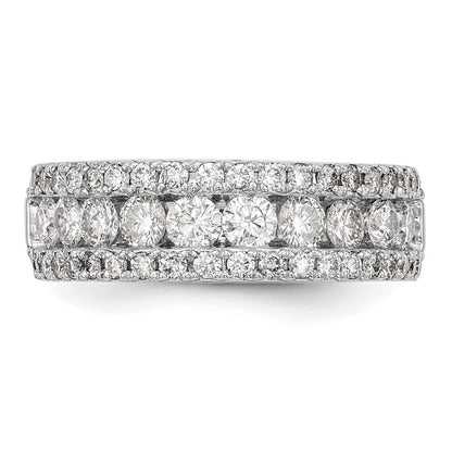 1.50ct. CZ Solid Real 14K White Gold Wedding Band Ring
