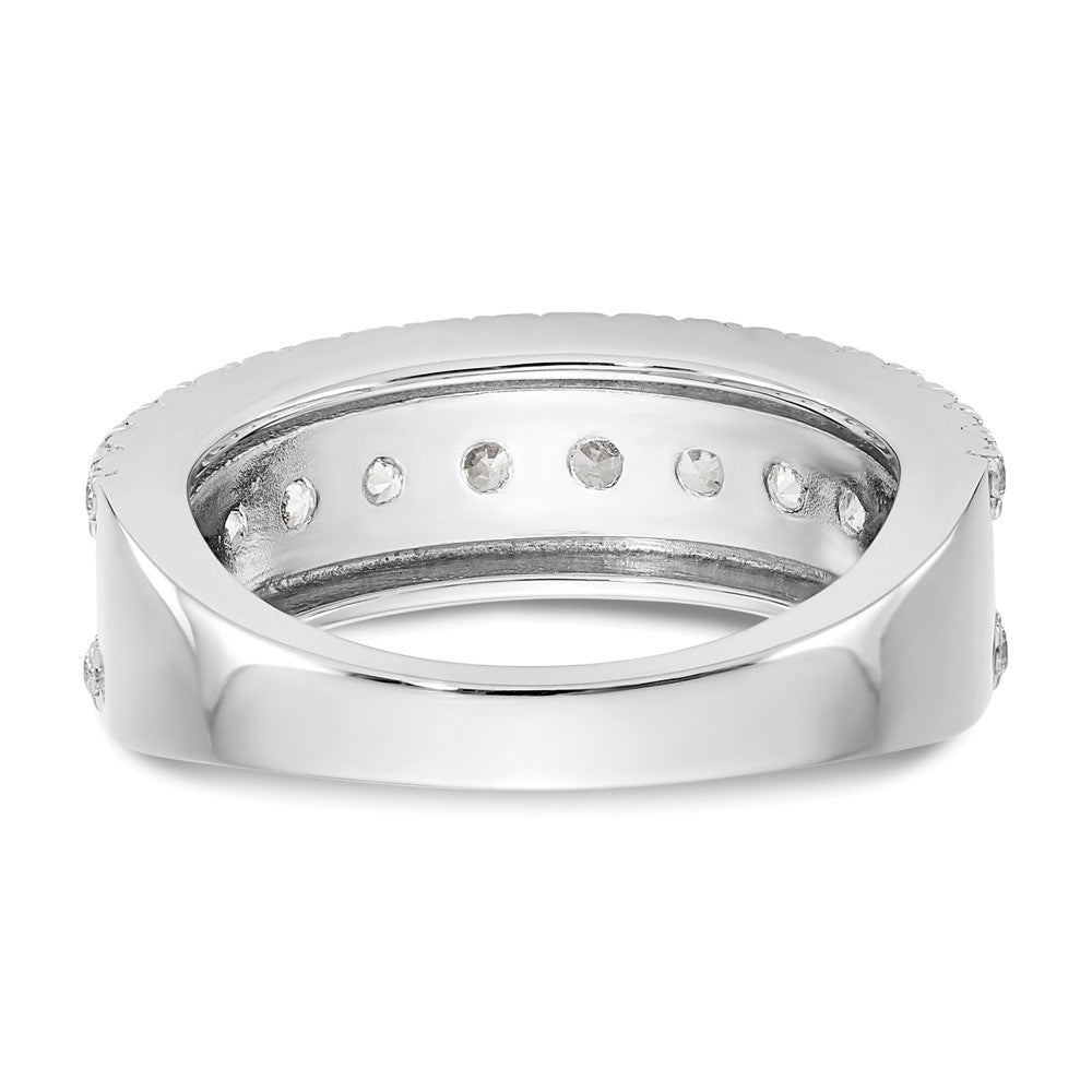14K White Gold 1.5 Carat Complete Diamond Band