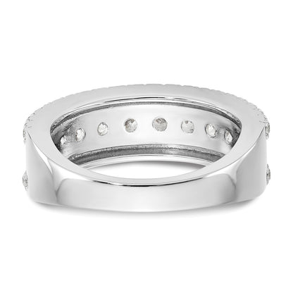 14K White Gold 1.5 Carat Complete Diamond Band