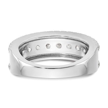 1.50ct. CZ Solid Real 14K White Gold Wedding Band Ring