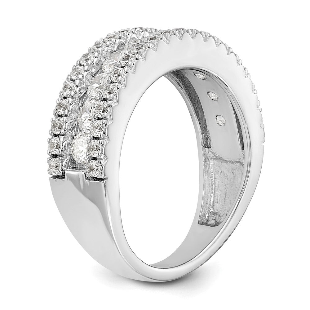 14K White Gold 1.5 Carat Complete Diamond Band