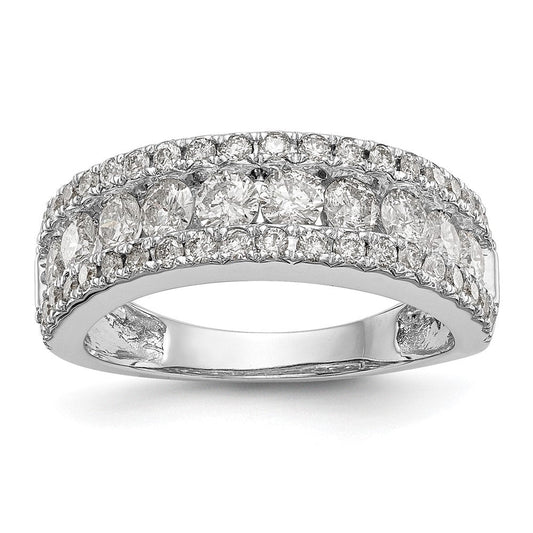 1.50ct. CZ Solid Real 14K White Gold Wedding Band Ring