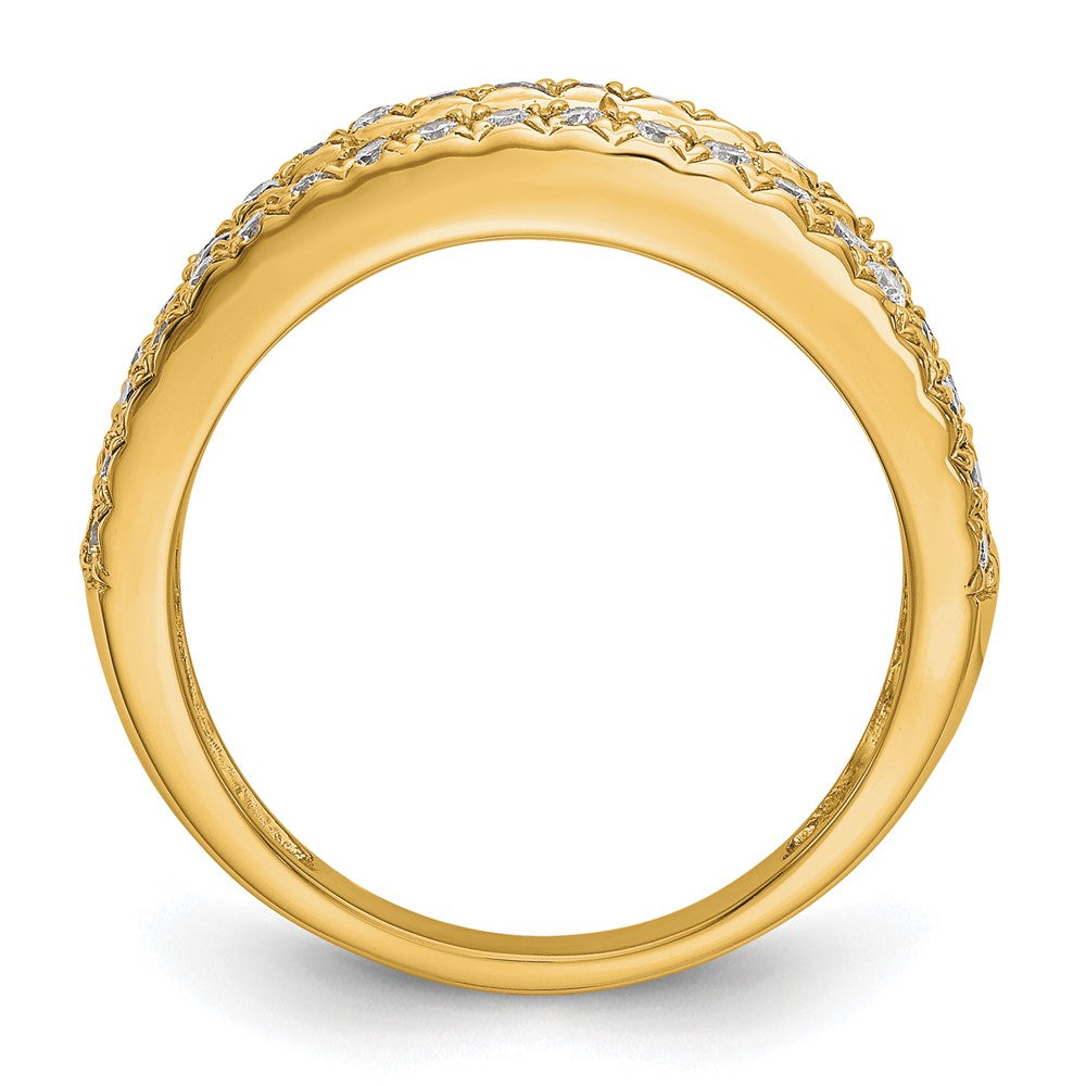 14k Yellow Gold 1 1/2 Ct. Lab Grown Diamond VS/SI+ G+ Fashion Band Ring