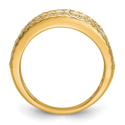 14k Yellow Gold 1 1/2 Ct. Lab Grown Diamond VS/SI+ G+ Fashion Band Ring