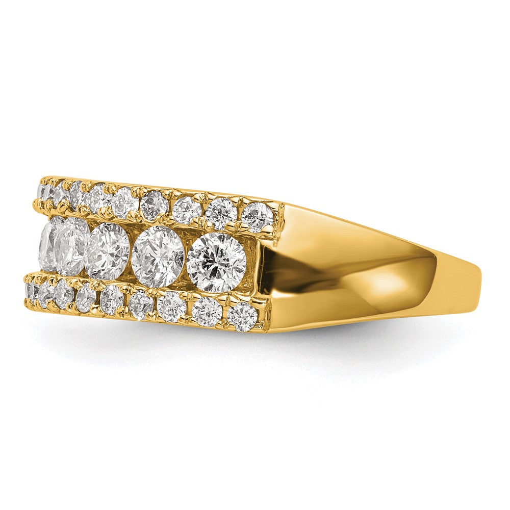 14k Yellow Gold 1 1/2 Ct. Lab Grown Diamond VS/SI+ G+ Fashion Band Ring