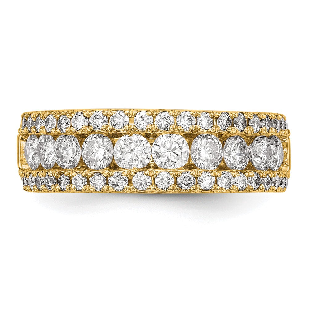 14k Yellow Gold 1 1/2 Ct. Lab Grown Diamond VS/SI+ G+ Fashion Band Ring