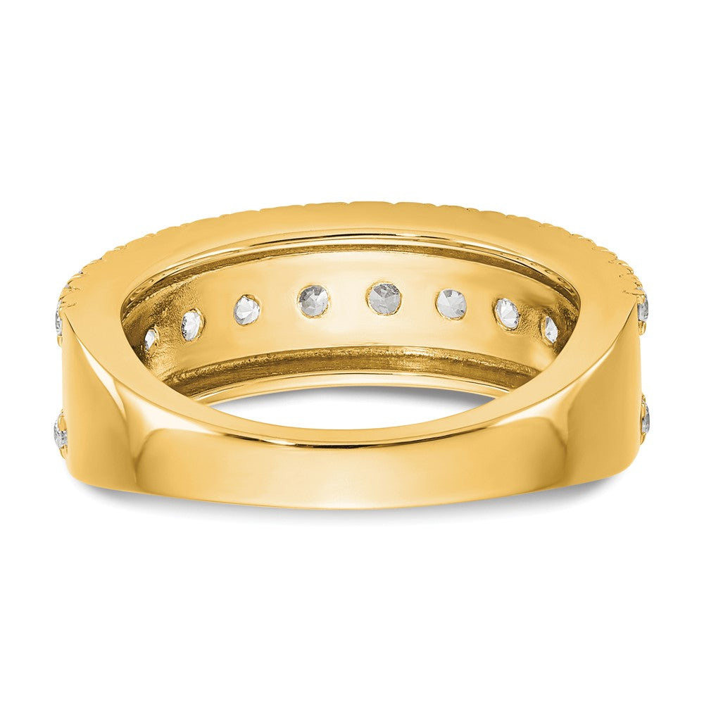 14k Yellow Gold 1 1/2 Ct. Lab Grown Diamond VS/SI+ G+ Fashion Band Ring