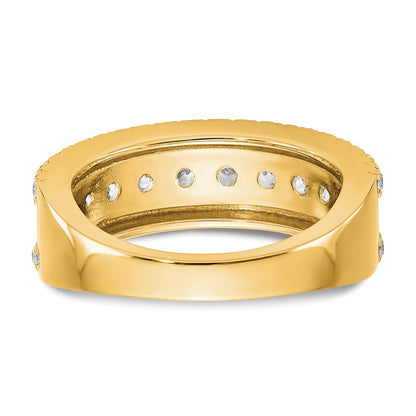 14k Yellow Gold 1 1/2 Ct. Lab Grown Diamond VS/SI+ G+ Fashion Band Ring