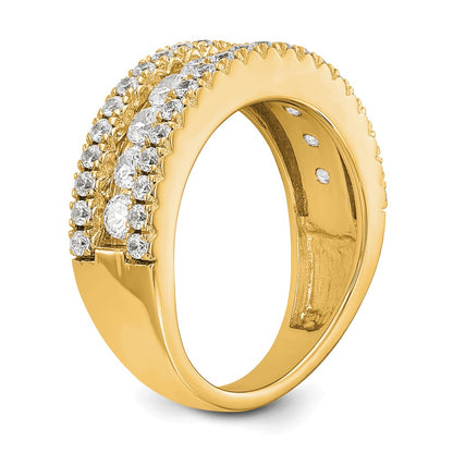 14k Yellow Gold 1 1/2 Ct. Lab Grown Diamond VS/SI+ G+ Fashion Band Ring