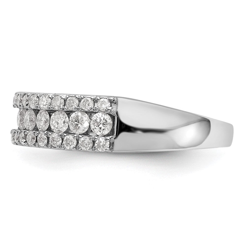 1.05ct. CZ Solid Real 14K White Gold Wedding Band Ring