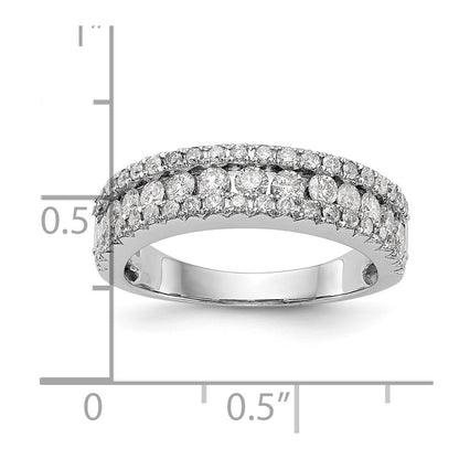 1.05ct. CZ Solid Real 14K White Gold Wedding Band Ring