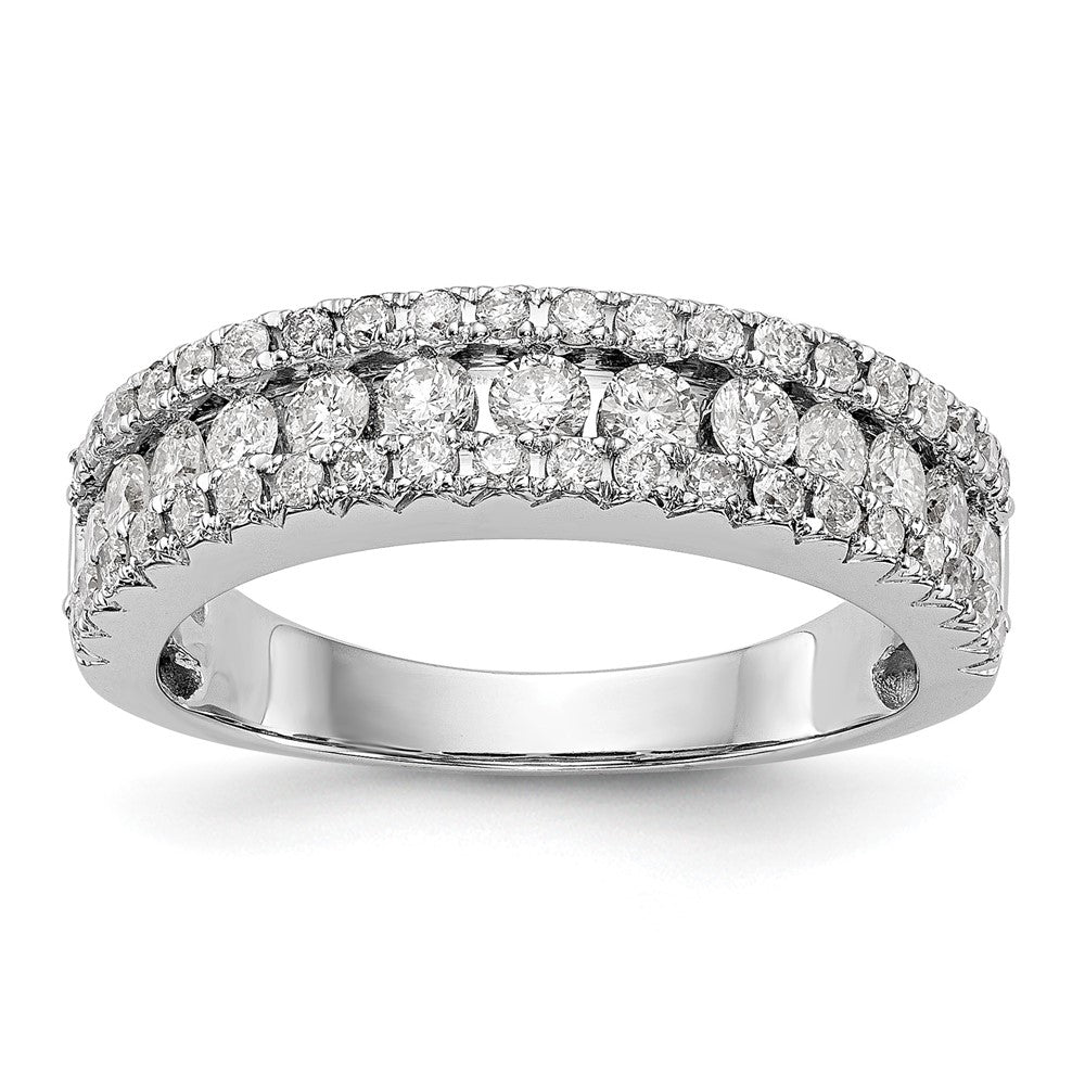 1.05ct. CZ Solid Real 14K White Gold Wedding Band Ring