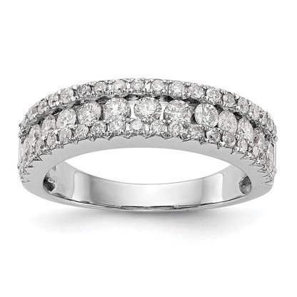 1.05ct. CZ Solid Real 14K White Gold Wedding Band Ring