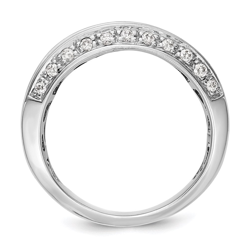 0.95ct. CZ Solid Real 14K White Gold Wedding Band Ring