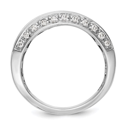 0.95ct. CZ Solid Real 14K White Gold Wedding Band Ring
