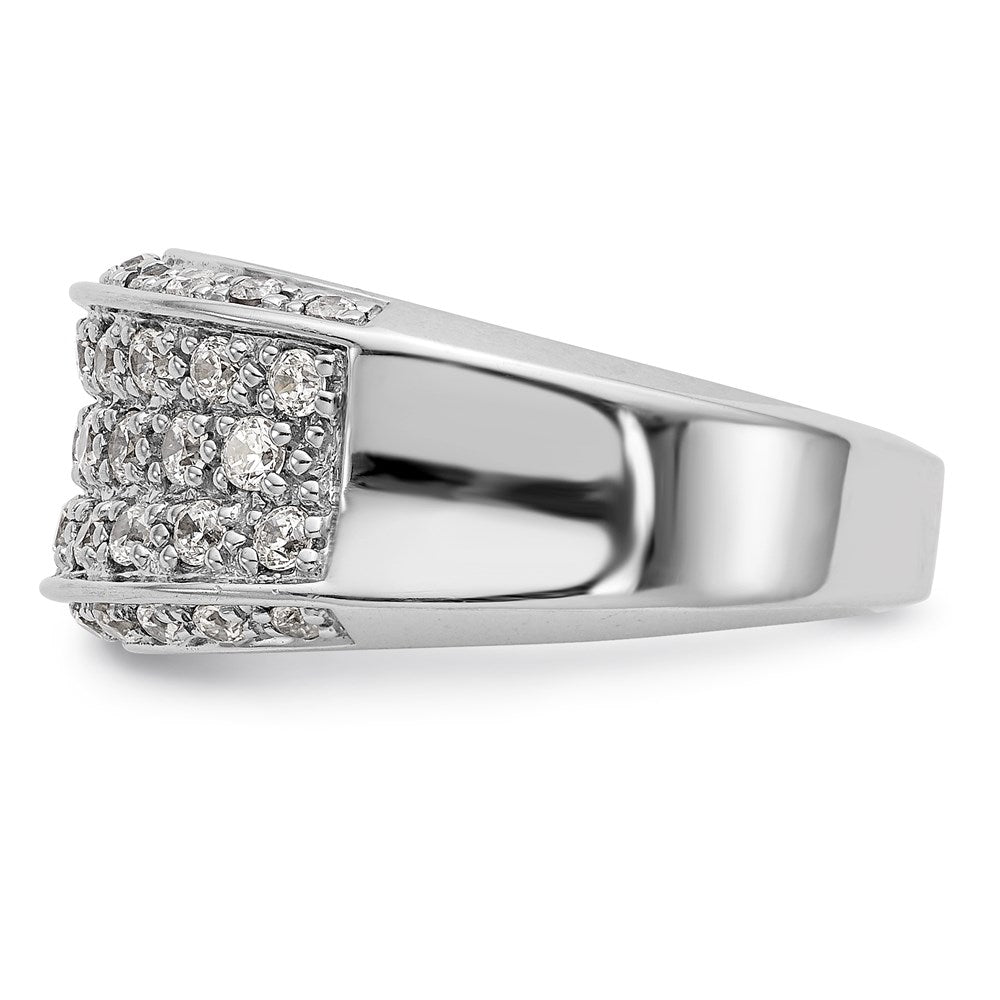 0.95ct. CZ Solid Real 14K White Gold Wedding Band Ring