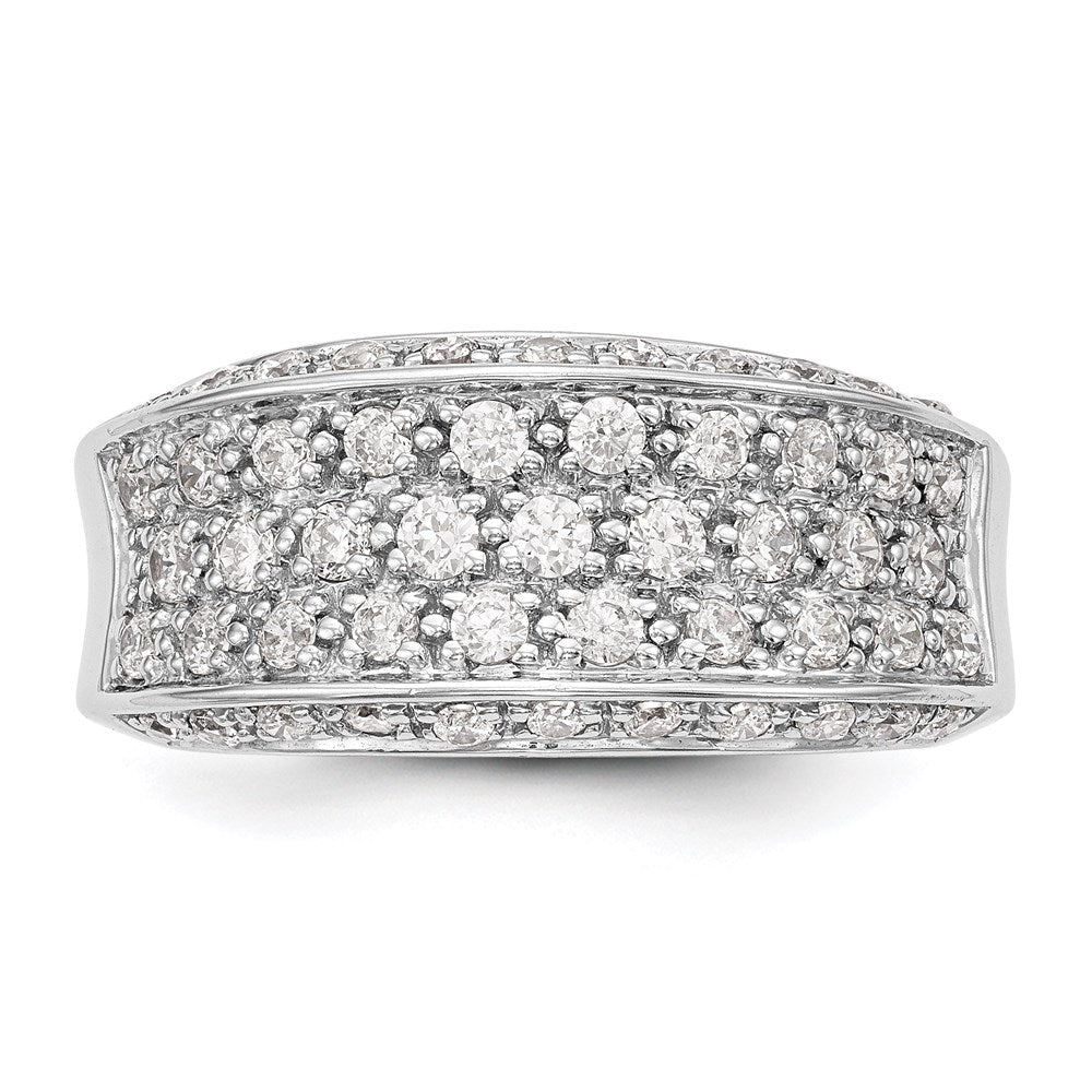 0.95ct. CZ Solid Real 14K White Gold Wedding Band Ring