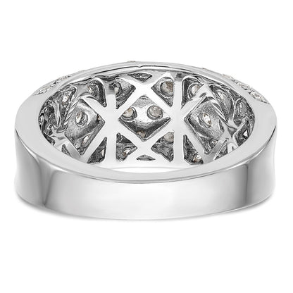 0.95ct. CZ Solid Real 14K White Gold Wedding Band Ring