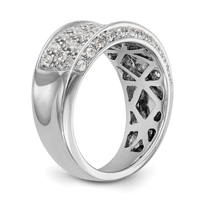 0.95ct. CZ Solid Real 14K White Gold Wedding Band Ring