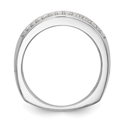 0.50ct. CZ Solid Real 14K White Gold Wedding Band Ring