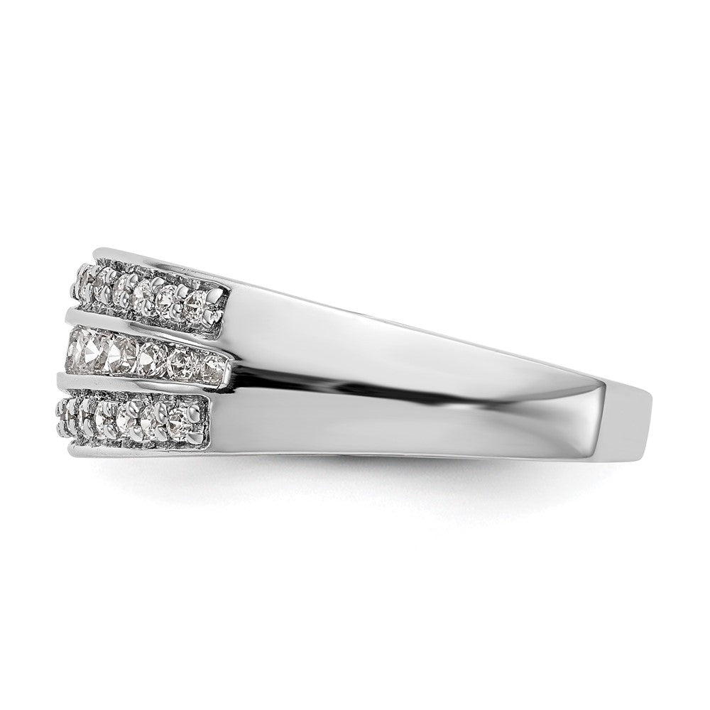 0.50ct. CZ Solid Real 14K White Gold Wedding Band Ring