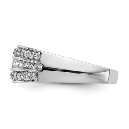 0.50ct. CZ Solid Real 14K White Gold Wedding Band Ring