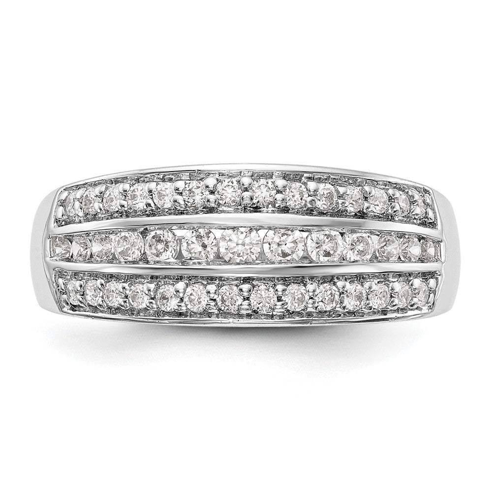 0.50ct. CZ Solid Real 14K White Gold Wedding Band Ring