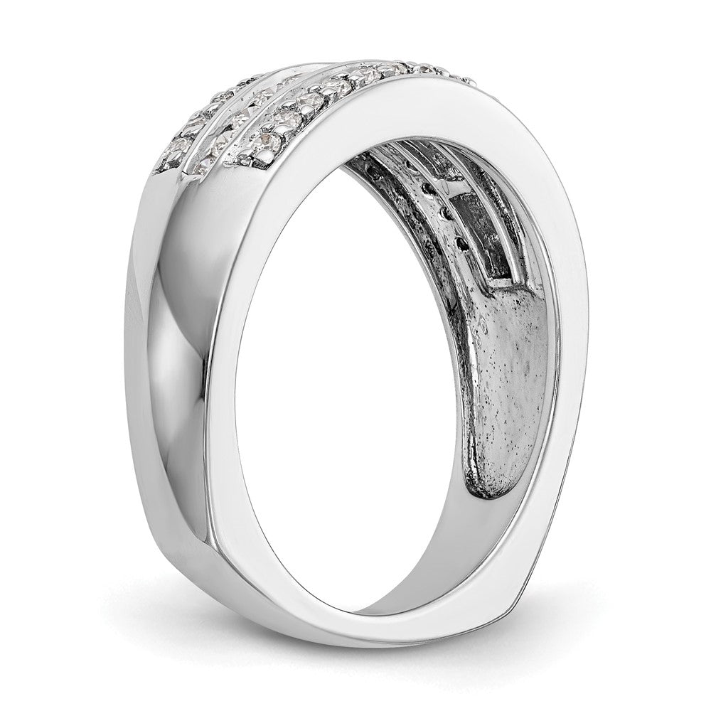 0.50ct. CZ Solid Real 14K White Gold Wedding Band Ring