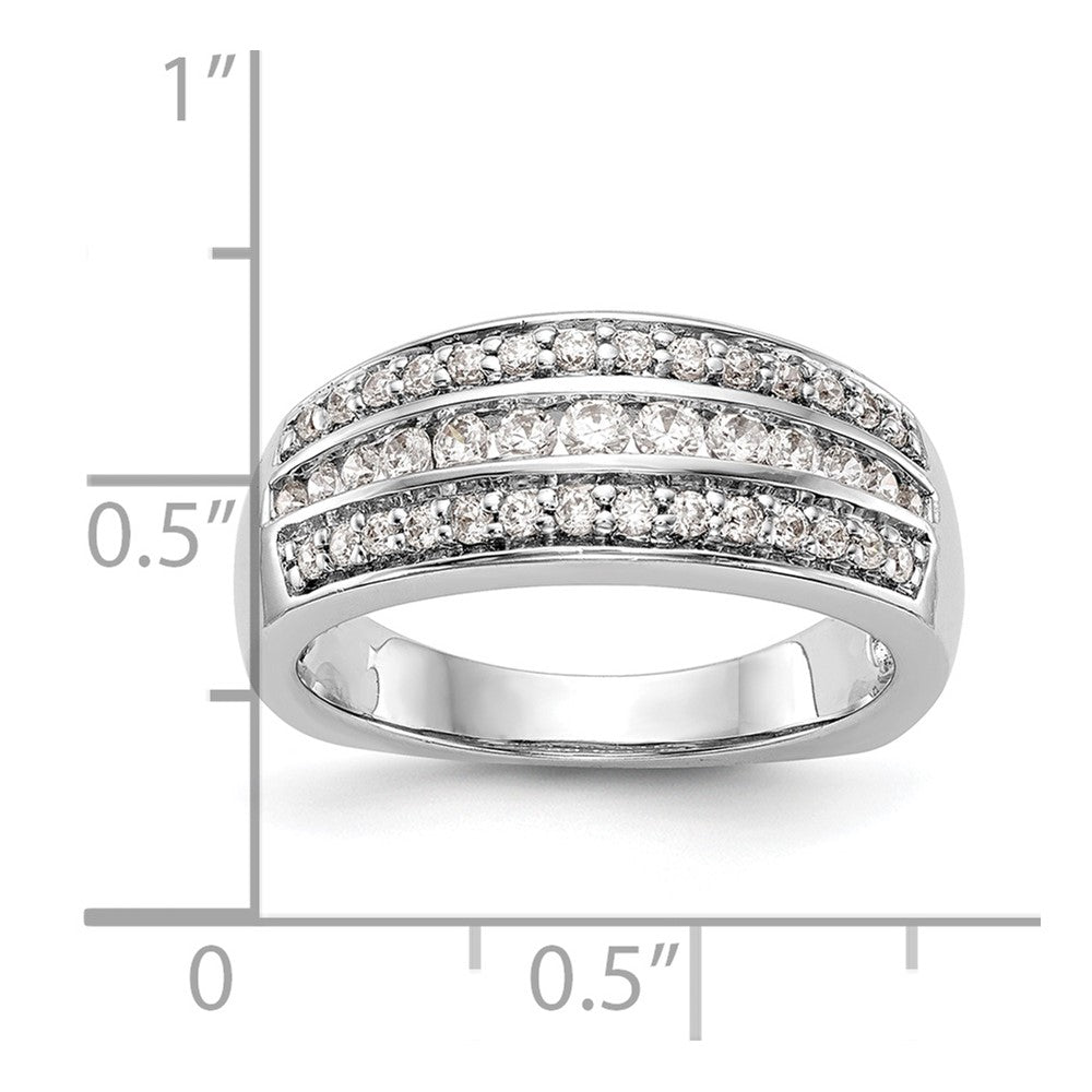 0.50ct. CZ Solid Real 14K White Gold Wedding Band Ring