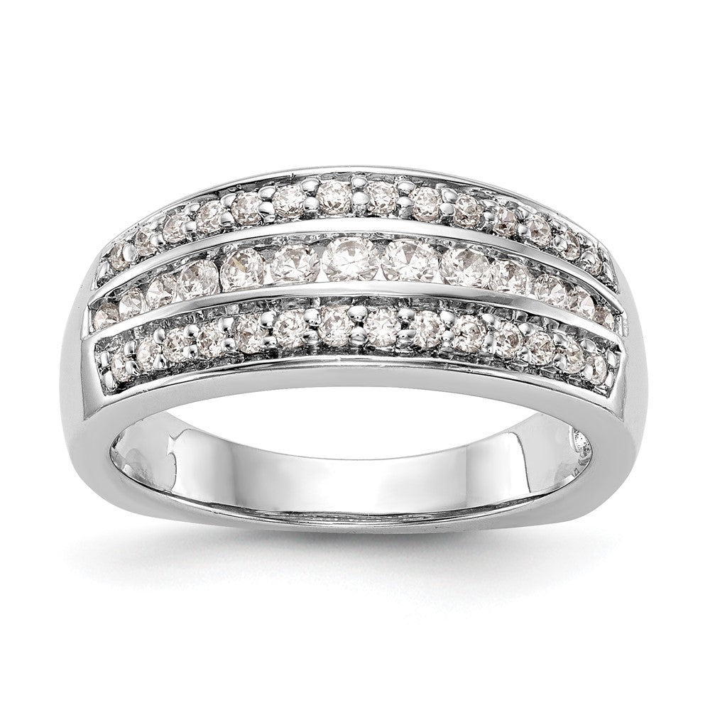 0.50ct. CZ Solid Real 14K White Gold Wedding Band Ring