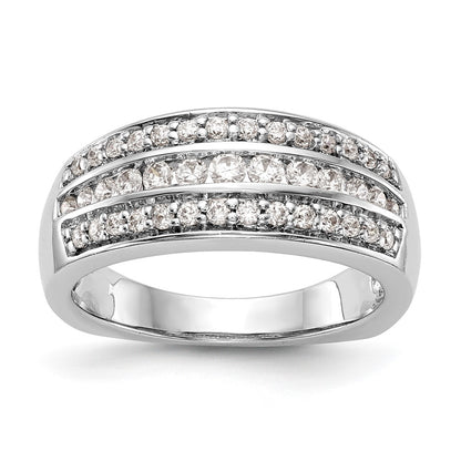 0.50ct. CZ Solid Real 14K White Gold Wedding Band Ring