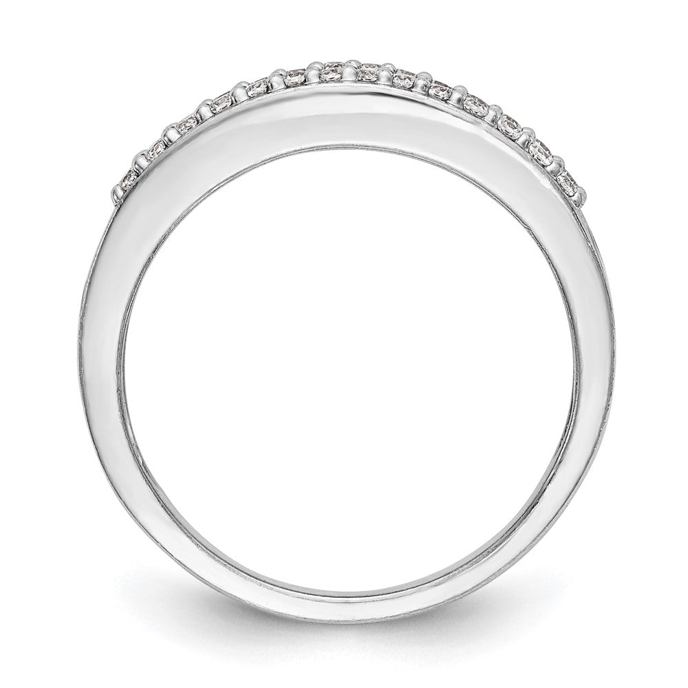 0.90ct. CZ Solid Real 14K White Gold Wedding Band Ring