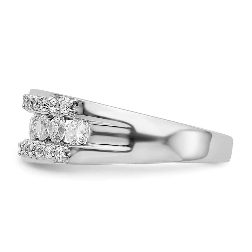 0.90ct. CZ Solid Real 14K White Gold Wedding Band Ring