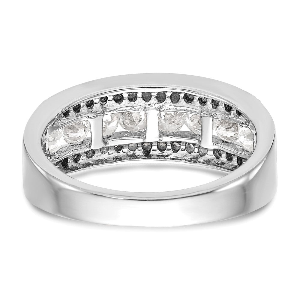 0.90ct. CZ Solid Real 14K White Gold Wedding Band Ring
