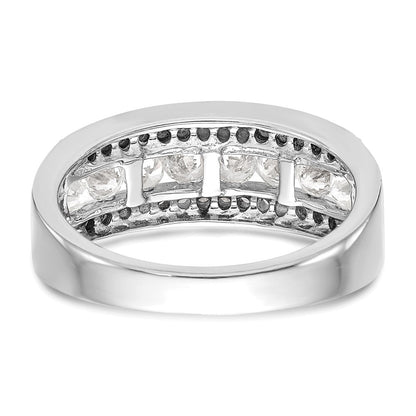 0.90ct. CZ Solid Real 14K White Gold Wedding Band Ring