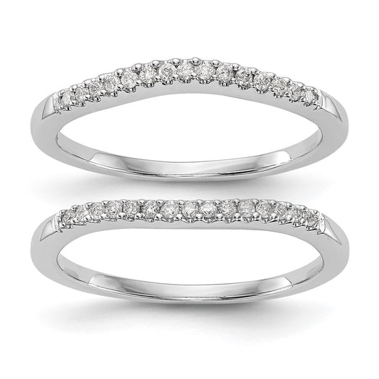 14K White Gold True Origin 1/5 Carat Lab Grown Diamond Vs D E F Bands Set Of Two