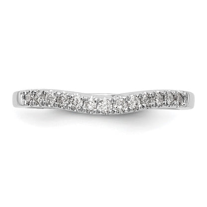 0.36ct. CZ Solid Real 14K Set of Two White Gold Wedding Band Rings