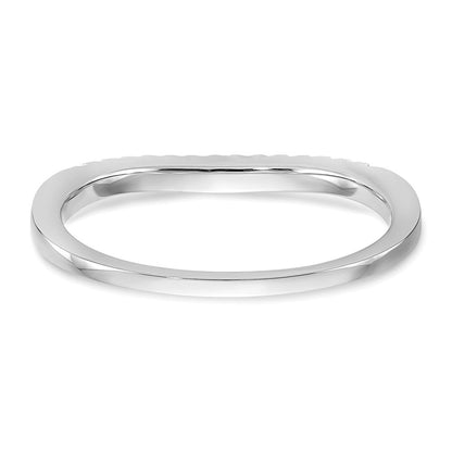 0.36ct. CZ Solid Real 14K Set of Two White Gold Wedding Band Rings