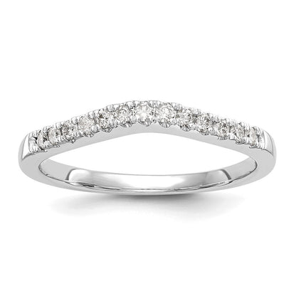 0.36ct. CZ Solid Real 14K Set of Two White Gold Wedding Band Rings
