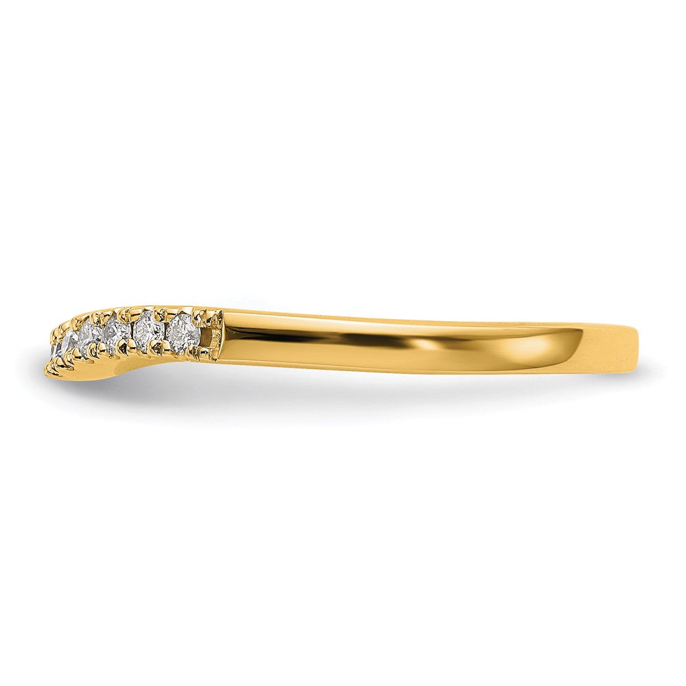 0.36ct. CZ Solid Real 14K Set of Two Yellow Gold Wedding Band Rings