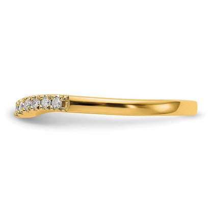 0.36ct. CZ Solid Real 14K Set of Two Yellow Gold Wedding Band Rings