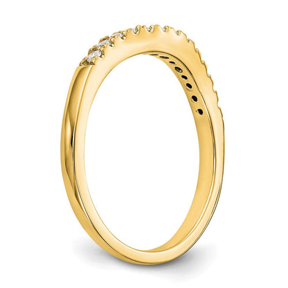 0.36ct. CZ Solid Real 14K Set of Two Yellow Gold Wedding Band Rings