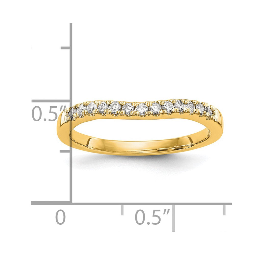 0.36ct. CZ Solid Real 14K Set of Two Yellow Gold Wedding Band Rings