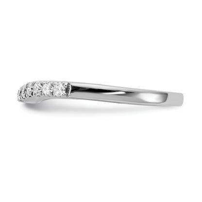 14k White Gold 5/8 Ct. Lab Grown Diamond VS/SI+ G+ Set of Two Curved Wedding Band Rings