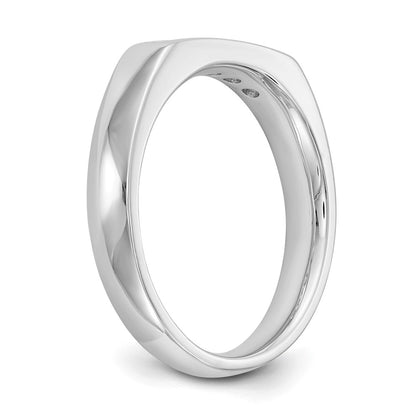 14K White Gold 5-Stone Real Diamond Channel Band
